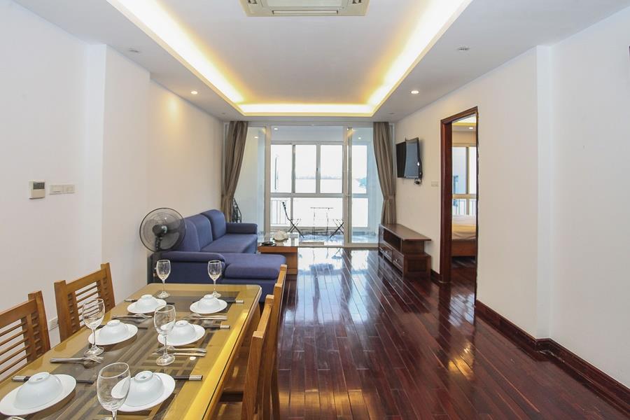 03 bedroom Lake View Apartment for rent in Xuan Dieu,spacious living room