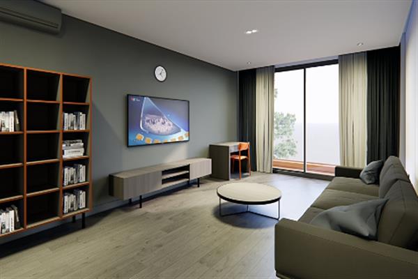 Brand new & Modern 2-bedroom duplex apartment with lake view in Truc Bach