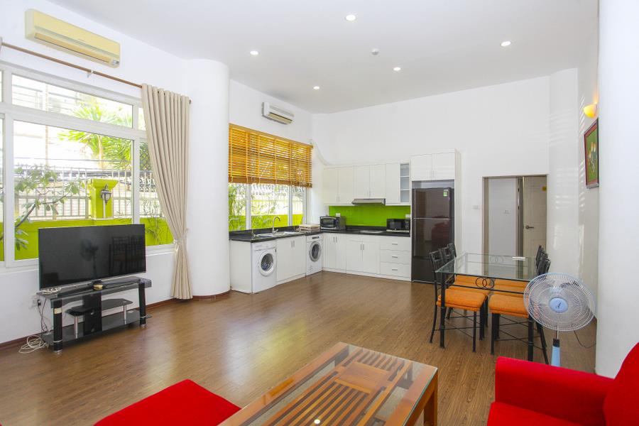 Spacious and modern 02 bedrooms apartment with a green view in Tay Ho street