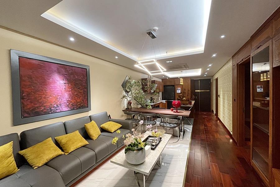 Beautiful view & high floor 2-bedroom apartment for rent in Aqua Central Ha Noi