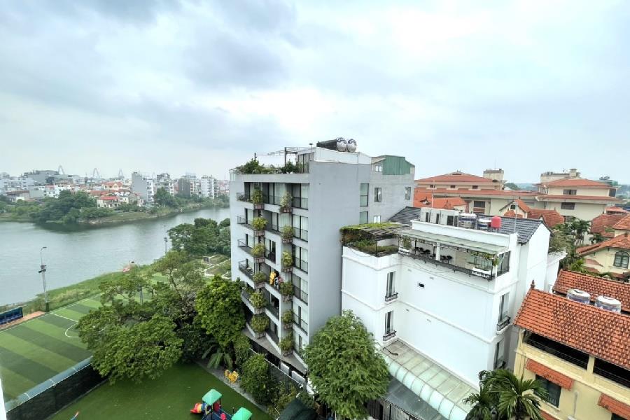 Open lake view 2-bedroom apartment on To Ngoc Van street with large balcony