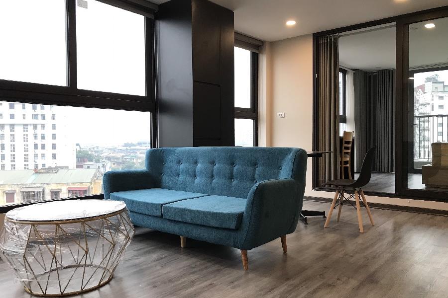 Beautiful view & modern 1 bedroom with balcony on Dong Da to rent, high floor