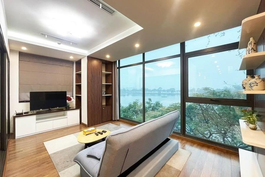 Modern lake view 1 bedroom apartment for rent in Truc Bach area.