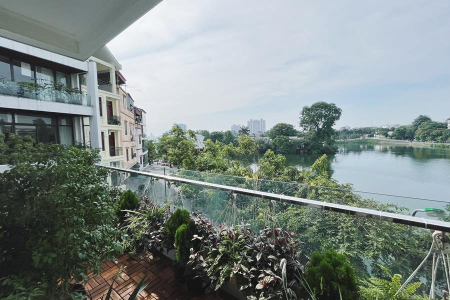 Lake view 2 bedroom apartment with modern furnished in Vu Mien street, Nice rooftop