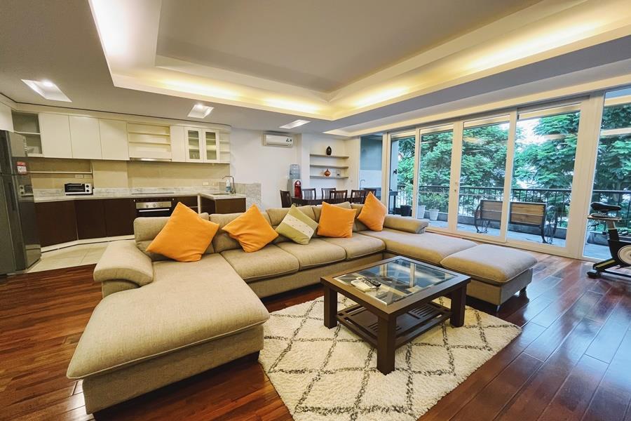 Awesome 3 bedroom apartment in Tay Ho to rent with balcony and lakeview.