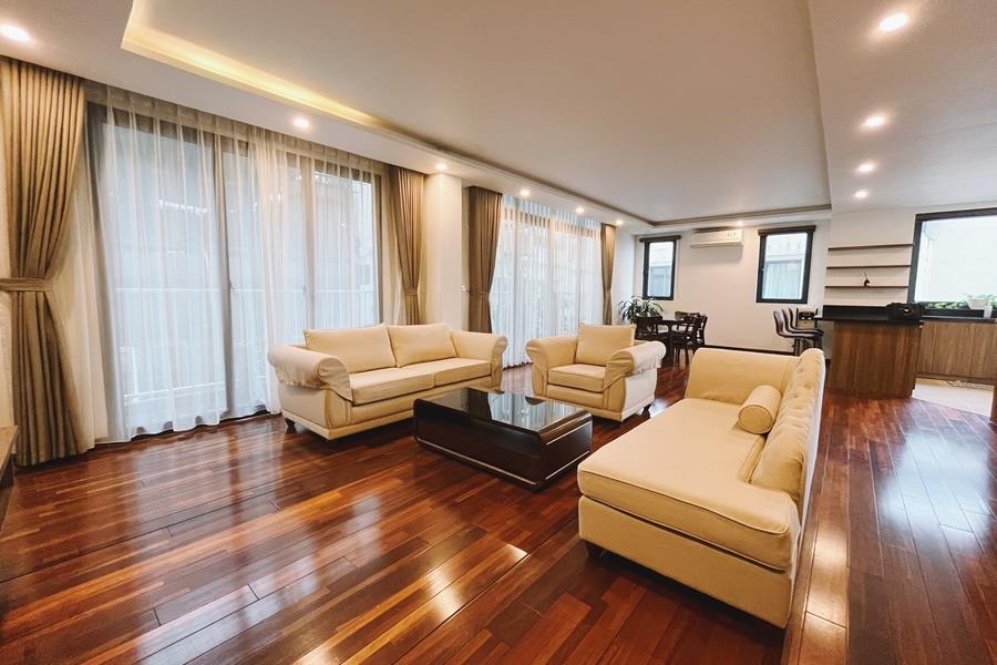 High floor Duplex apartment with 3 bedrooms on Quang Khanh street, direct car access.