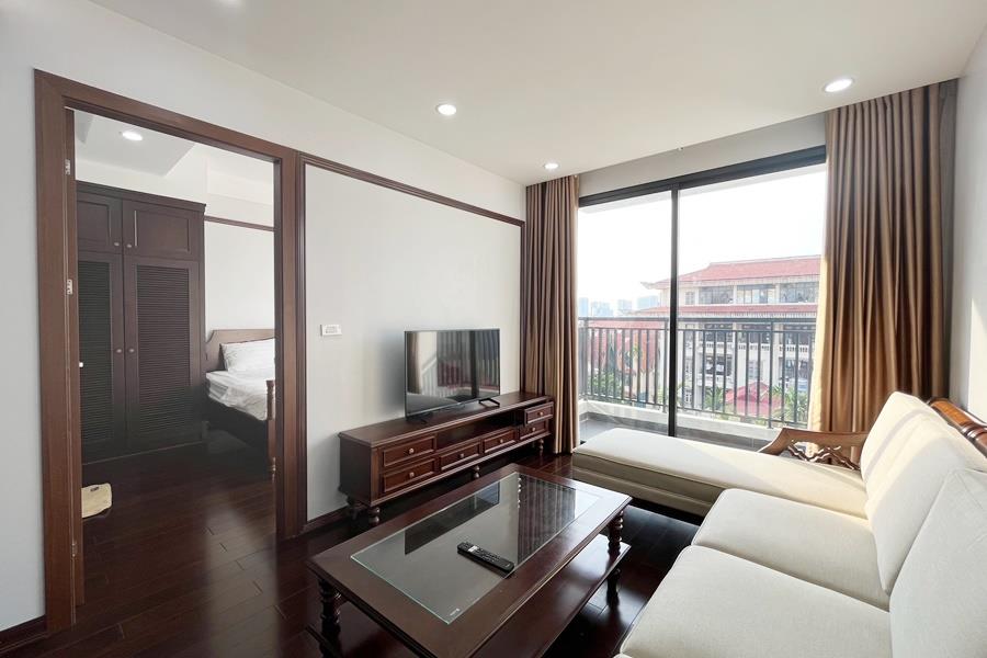 Open view 02 bedroom fully furnished apartment at To Ngoc Van with balcony.