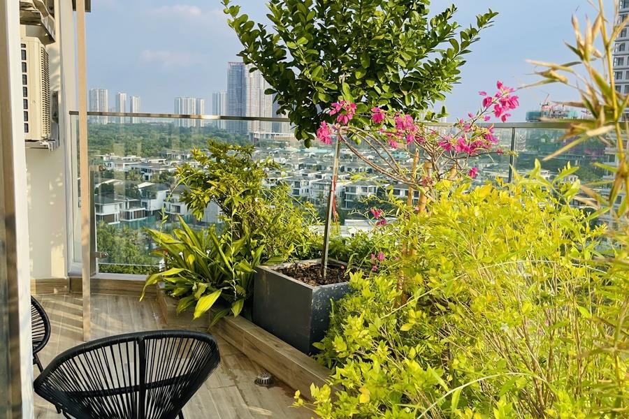 Amazing view from huge balcony of 3 bedroom apartment in Ecopark Hung Yen. near BUV school