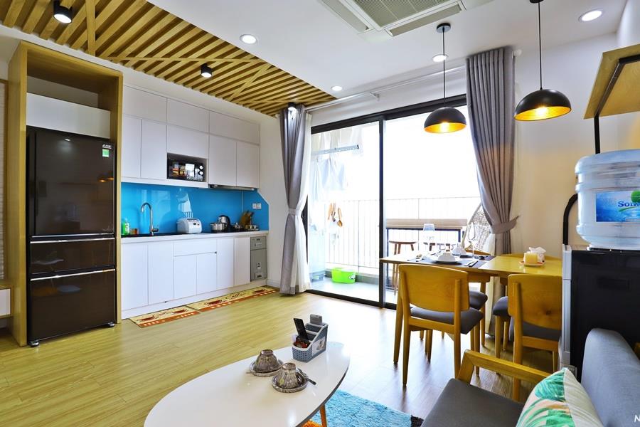 Lovely Studio apartment for rent in D'Capitale Cau Giay District Hanoi, nice balcony