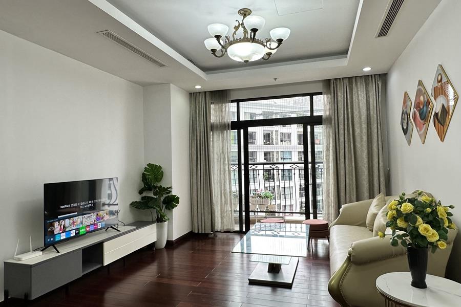 Spacious & modern 2-bedroom apartment to lease in Royal City Hanoi. balcony with nice view