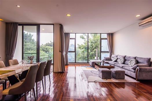 Nicely furnished apartment with lake view for rent on Quang Khanh Street, 2 bedrooms