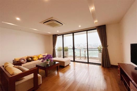 Westlake view charming apartment for rent in Tay Ho, 4 bedrooms, balcony