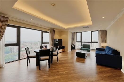 Lake view, furnished apartment in Ba Dinh on the 14th-floor