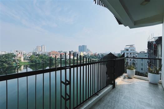 Modern & Lake view 3 bedroom apartment for rent in Tay Ho, big balcony