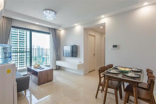 Modern simple 2 bedroom high floor apartment for rent at Vinhomes D'Capitale Ha Noi.