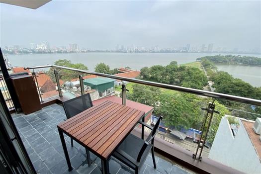 Amazing modern 3 bedroom apartment for rent in Tay Ho, high floor, lake view