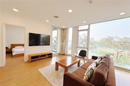 Serene Lakeside 2 Bedroom Apartment with Balcony for Rent in Tay Ho