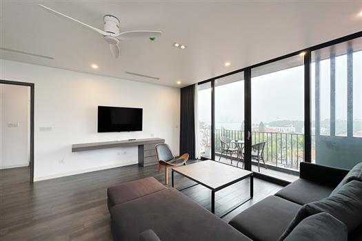 Modern style 3-bedroom apartment in the Heart of Tay Ho, high floor, Abundant Natural Light & Free Gym Access