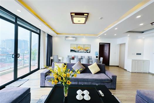Elegant 2-Bedroom Duplex with Lake View and Spacious Balcony in Xuan Dieu, Tay Ho