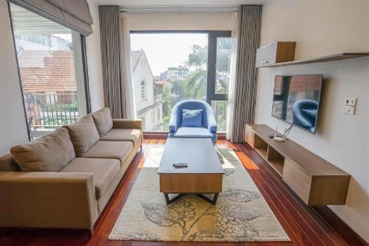 Magnificent apartment with wooden style furnished and city view in Tay Ho