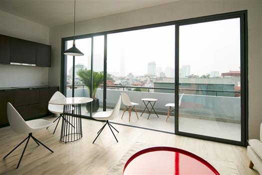 Classy duplex 2 bedroom apartment with city view in Ba Dinh