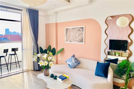 Lovely art style 2 bedroom apartment with lake view in Tay Ho