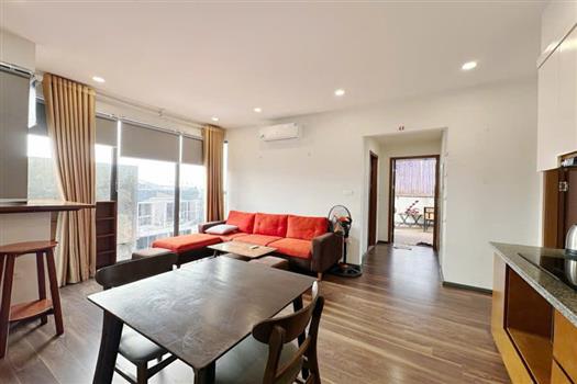 Airy city view apartment with green rooftop in Tay Ho