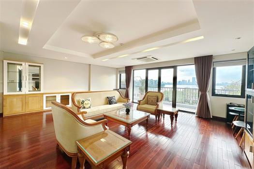 Elegant lake view 2 bedroom apartment with GYM for rent in Tay Ho