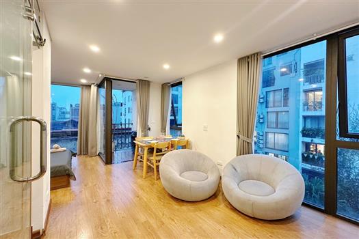 Open concept 2 bedroom apartment, natural light for rent in Tay Ho
