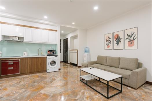 Serene one bedroom apartment fully furnished for rent in Ba Dinh