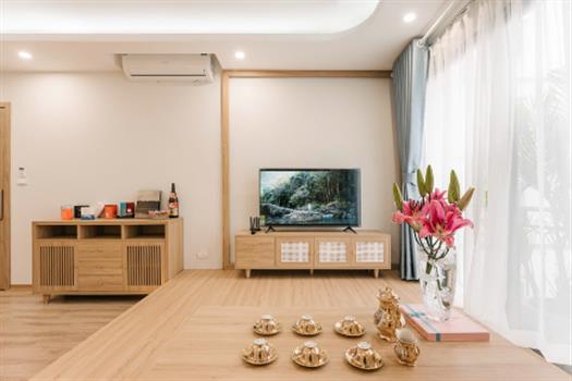 Japanese concept one bedroom apartment for rent in Ba Dinh