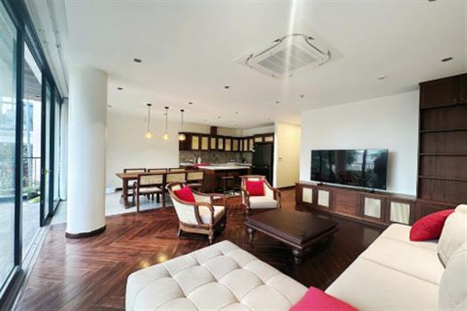 Classy 3 bedroom apartment fully furnished, big balcony for rent in Tay Ho