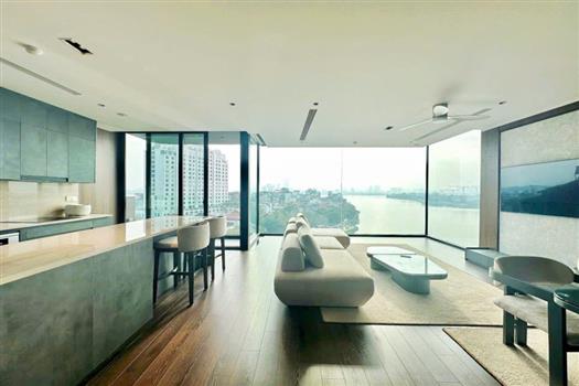 Stunning lake view 3 bedroom apartment with modern interior for rent in Tay Ho