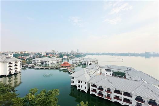 Modern 3 bedroom apartment with stunning West Lake View & large Balcony in Tay Ho.