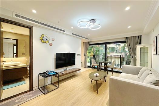 Modern 01 bedroom apartment for rent in Truc Bach, balcony, Gym.