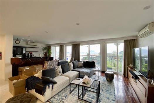 Peaceful 3 bedroom apartment for rent in Tay Ho with Lake View, balcony