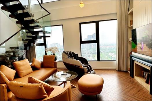 Stunning duplex 3 bedroom apartment for rent in Sky Oasis, Ecopark