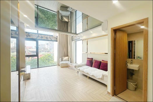 A house 8 floors, near West Lake with elevator and 4 rooms in Tay Ho for rent